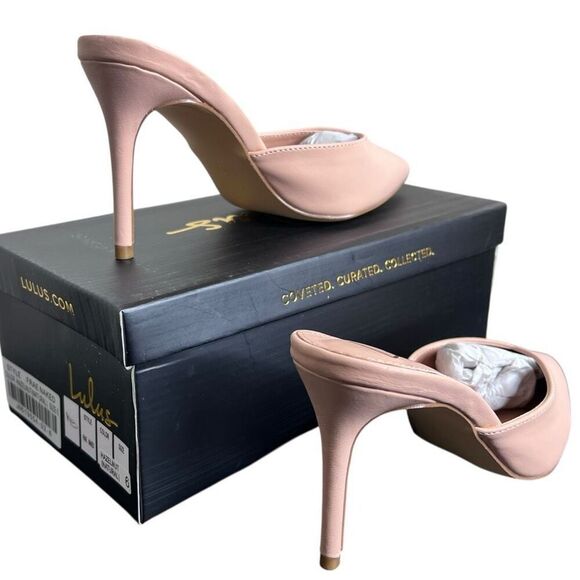 NEW Lulus Frae Naked Hazelnut Natural Pointed Toe Mules Size 6 Stiletto Heel main image 6